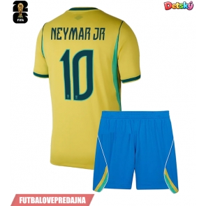 Lacne Dětský Futbalové dres Brazília Neymar Jr #10 MS 2026 Krátky Rukáv - Domáci (+ trenírky)